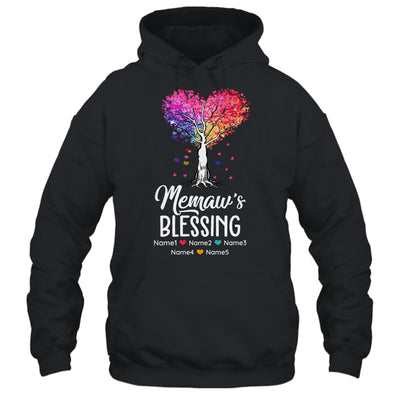 Personalized Memaw Is Blessed With Grandkids Name Colortree Custom Grandma Mothers Day Birthday Christmas Shirt & Tank Top | teecentury