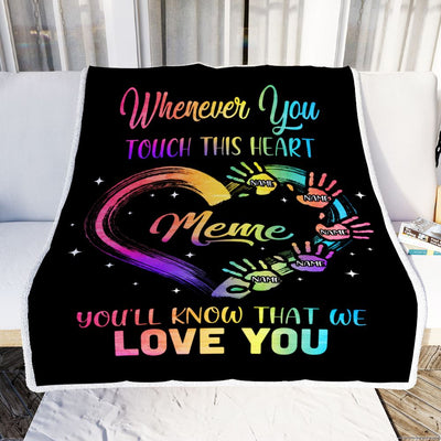 Personalized Meme Blanket From Grandkids Granddaughter Grandson We Love You Grandparent Meme Birthday Mothers Day Christmas Customized Bed Fleece Throw Blanket | teecentury