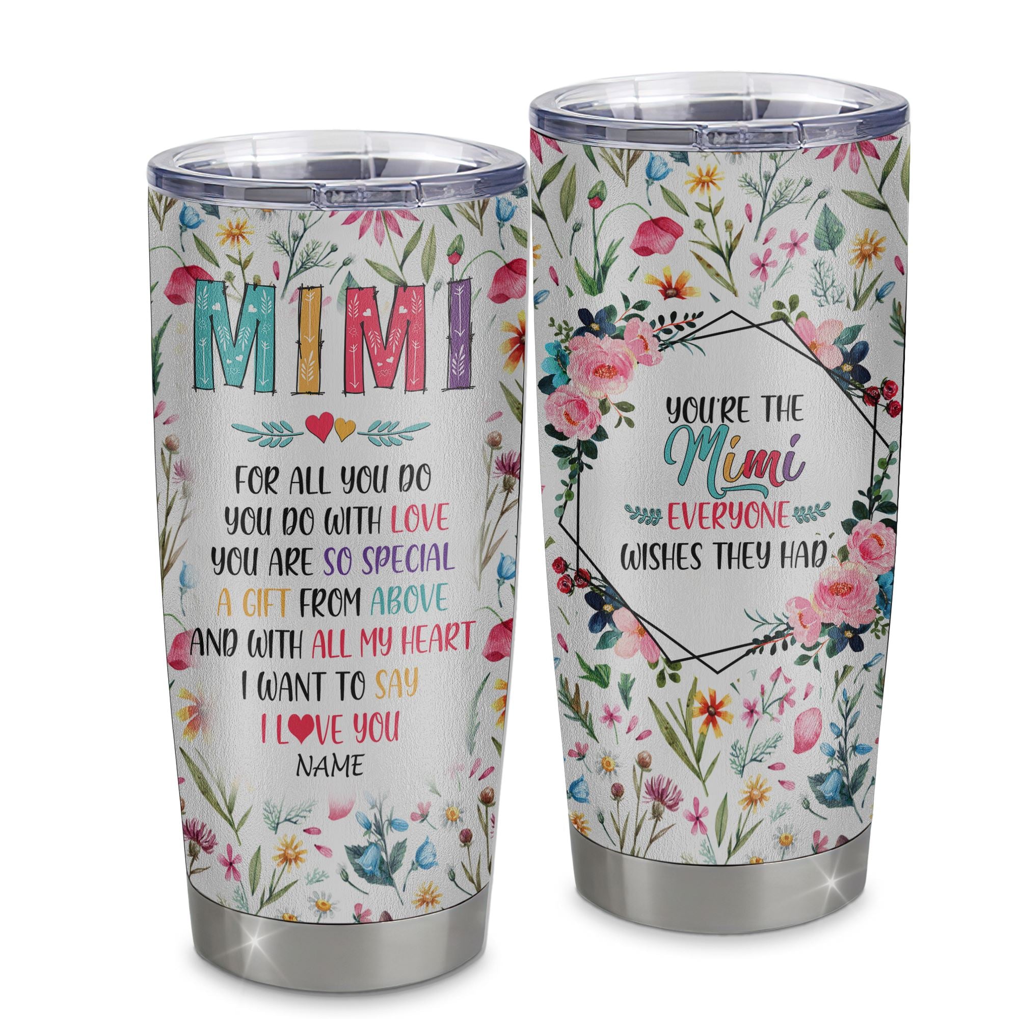 Personalized Mimi From Granddaughter Grandson Grandchildren Stainless Steel Tumbler Cup You Are So Special I Love You Mimi Mothers Day Birthday Christmas Travel Mug | teecentury