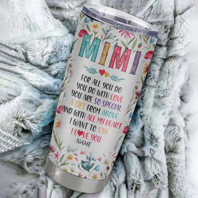 Personalized Mimi From Granddaughter Grandson Grandchildren Stainless Steel Tumbler Cup You Are So Special I Love You Mimi Mothers Day Birthday Christmas Travel Mug | teecentury