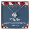 Love Knot Necklace | Personalized Mimi Necklace From Grandkids Granddaughter Grandson I've Loved You My Whole Life Floral Mimi Birthday Mothers Day Christmas Customized Message Card | teecentury