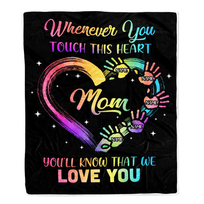 Personalized Mom Blanket From Daughter Son We Love You Kids Mom Birthday Mothers Day Christmas Customized Bed Fleece Throw Blanket | teecentury