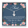 Alluring Beauty Necklace | Personalized My Dear Aunt Necklace From Niece Thank You For Being The Best Aunt Ever Pendant Jewelry Birthday Mothers Day Christmas Customized Message Card | teecentury