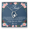 Forever Love Necklace | Personalized My Dear Aunt Necklace From Niece Thank You For Being The Best Aunt Ever Pendant Jewelry Birthday Mothers Day Christmas Customized Message Card | teecentury