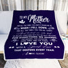 Personalized My Mom Blanket from Daughter Son I Love You With A Special Love Mom Mothers Day Birthday Thanksgiving Christmas Customized Fleece Throw Blanket | teecentury