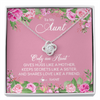 Love Knot Necklace | Personalized My My Aunt Necklace From Niece Only An Aunt Gives Hugs Like A Mother Aunt Pendant Jewelry Birthday Mothers Day Christmas Customized Message Card | teecentury