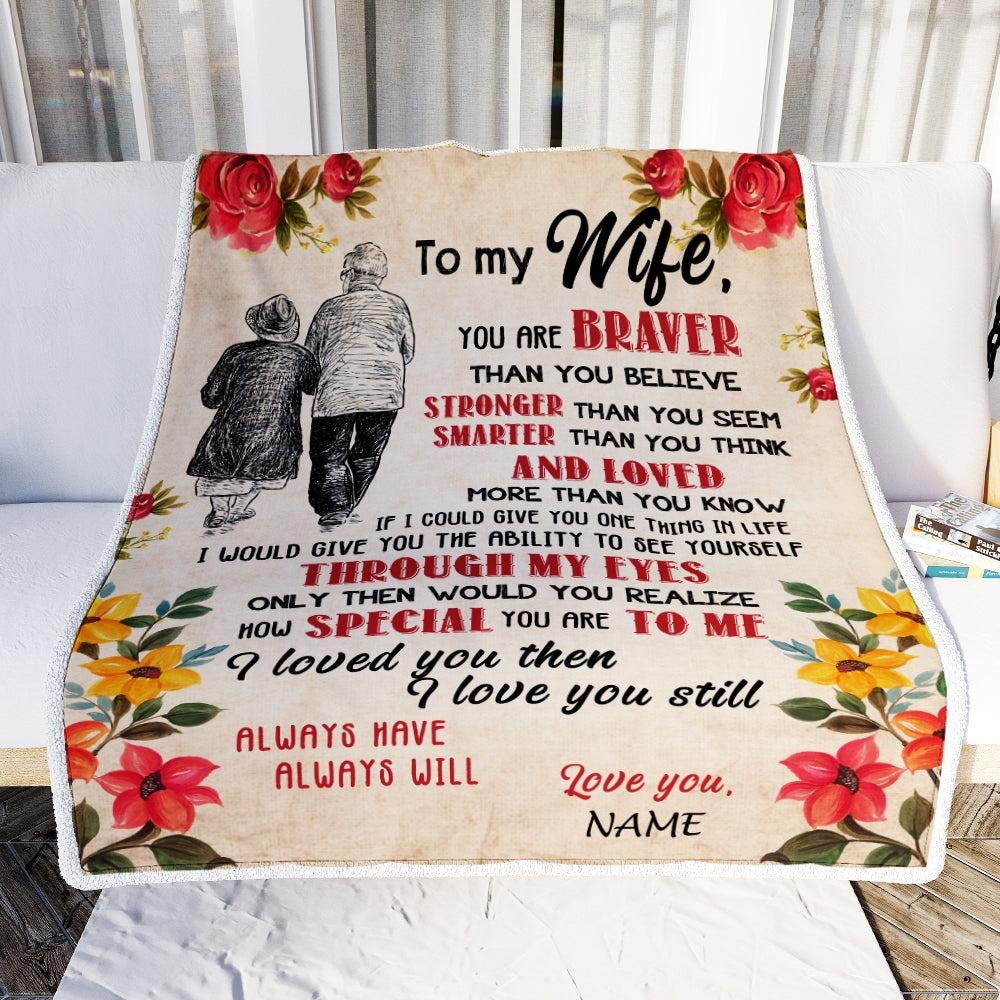 Personalized blankets for discount wife
