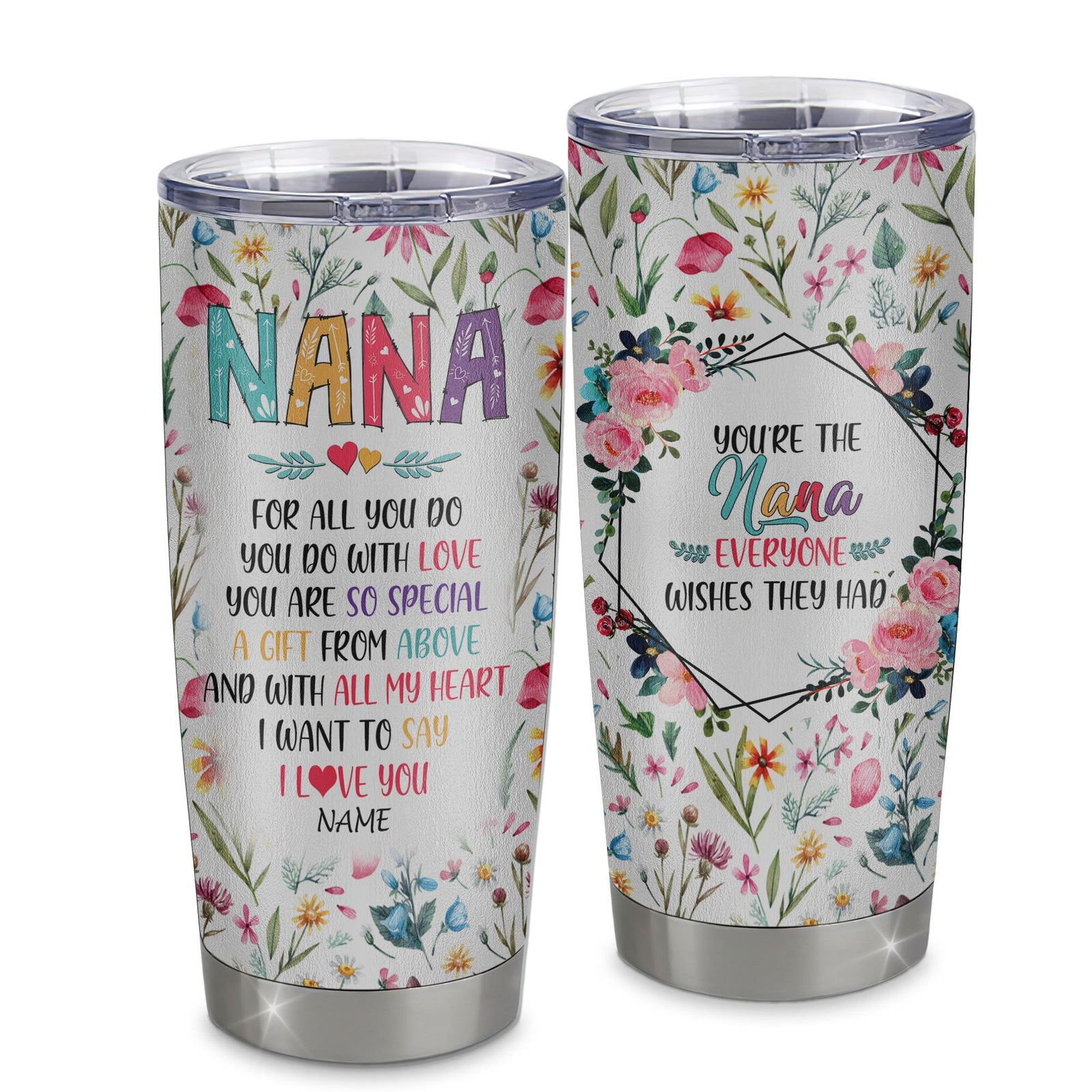 Personalized Nana From Granddaughter Grandson Grandchildren Stainless Steel Tumbler Cup You Are So Special I Love You Nana Mothers Day Birthday Christmas Travel Mug | teecentury