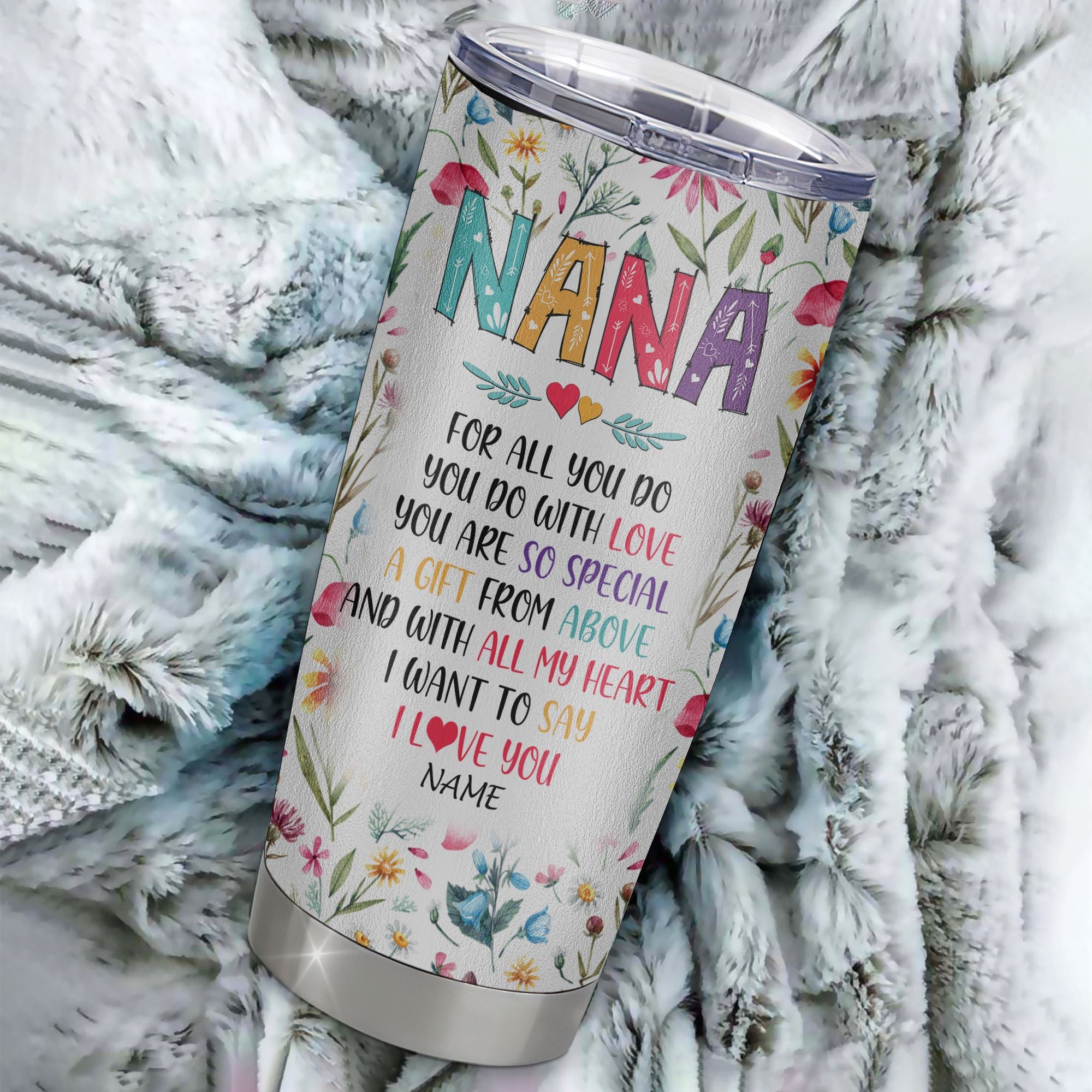 Personalized Nana From Granddaughter Grandson Grandchildren Stainless Steel Tumbler Cup You Are So Special I Love You Nana Mothers Day Birthday Christmas Travel Mug | teecentury