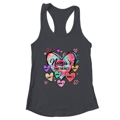 Personalized Nana Sweethearts Custom With Grandkids Name Valentines Day Mothers Day Birthday Christmas Shirt & Tank Top | teecentury