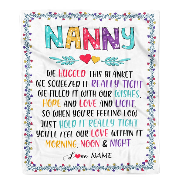 Personalized grandma we hugged this blanket hotsell