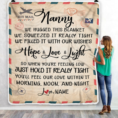 Personalized Nanny Blanket From Kids We Hugged This Blanket Mail Letter Nanny Birthday Mothers Day Christmas Customized Fleece Blanket Blanket | Teecentury.com