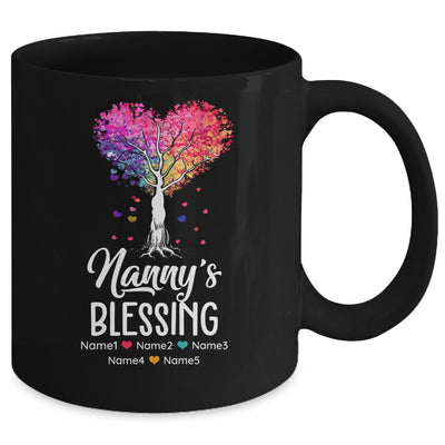 Personalized Nanny Is Blessed With Grandkids Name Colortree Custom Grandma Mothers Day Birthday Christmas Mug | teecentury
