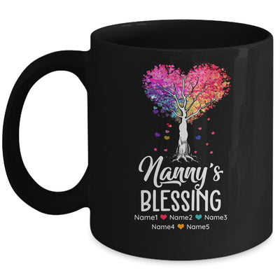 Personalized Nanny Is Blessed With Grandkids Name Colortree Custom Grandma Mothers Day Birthday Christmas Mug | teecentury