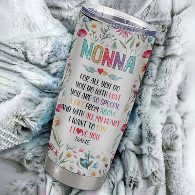 Personalized Nonna From Granddaughter Grandson Grandchildren Stainless Steel Tumbler Cup You Are So Special I Love You Nonna Mothers Day Birthday Christmas Travel Mug | teecentury