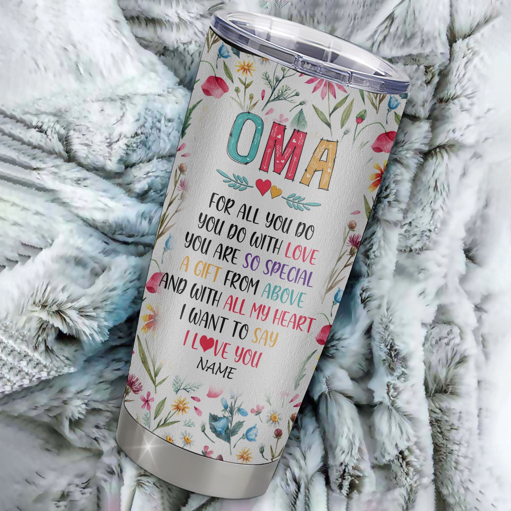 Personalized Oma From Granddaughter Grandson Grandchildren Stainless Steel Tumbler Cup You Are So Special I Love You Oma Mothers Day Birthday Christmas Travel Mug | teecentury