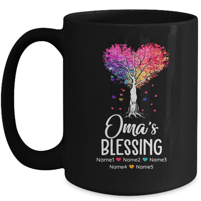 Personalized Oma Is Blessed With Grandkids Name Colortree Custom Grandma Mothers Day Birthday Christmas Mug | teecentury