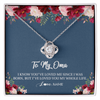Love Knot Necklace | Personalized Oma Necklace From Grandkids Granddaughter Grandson I've Loved You My Whole Life Floral Oma Birthday Mothers Day Christmas Customized Message Card | teecentury