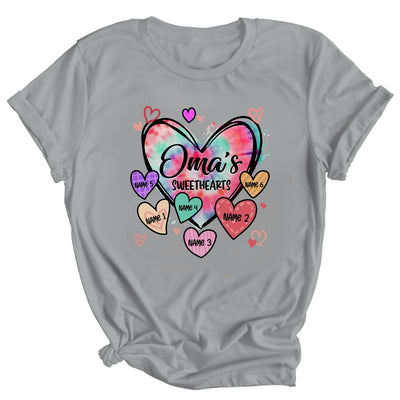 Personalized Oma Sweethearts Custom With Grandkids Name Valentines Day Mothers Day Birthday Christmas Shirt & Tank Top | teecentury