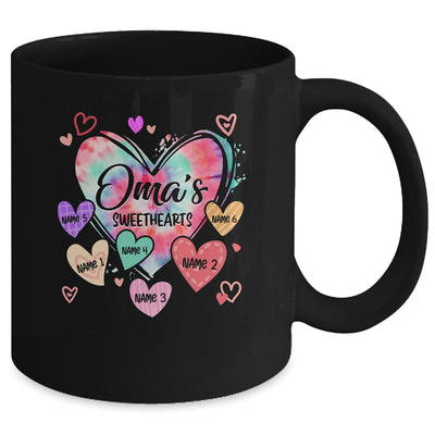 Personalized Oma Sweethearts Custom With Grandkids Name Valentines Day Mothers Day Birthday Christmas Mug | teecentury