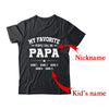 Personalized Papa With Kids Name My Favorite People Call Me Papa Custom For Men Fathers Day Birthday Christmas Shirt & Hoodie | Custom | teecentury