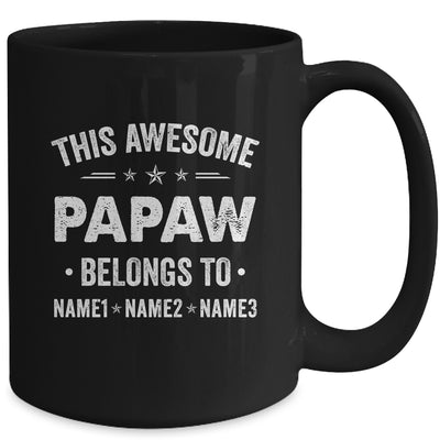 Personalized Papaw Custom Kids Name This Awesome Papaw Belongs To Papaw Fathers Day Birthday Christmas Mug | teecentury