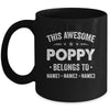 Personalized Poppy Custom Kids Name This Awesome Poppy Belongs To Poppy Fathers Day Birthday Christmas Mug | teecentury