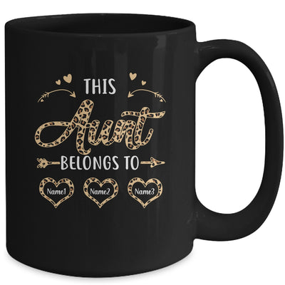 Personalized This Aunt Belongs To Kids Custom Aunt With Kid's Name Leopard For Women Mothers Day Birthday Christmas Mug | teecentury