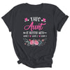 Personalized This Aunt Is Blessed With Kids Custom Aunt With Kid's Name Flower For Women Mothers Day Birthday Christmas Shirt & Tank Top | teecentury