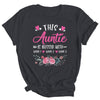 Personalized This Auntie Is Blessed With Kids Custom Auntie With Kid's Name Flower For Women Mothers Day Birthday Christmas Shirt & Tank Top | teecentury