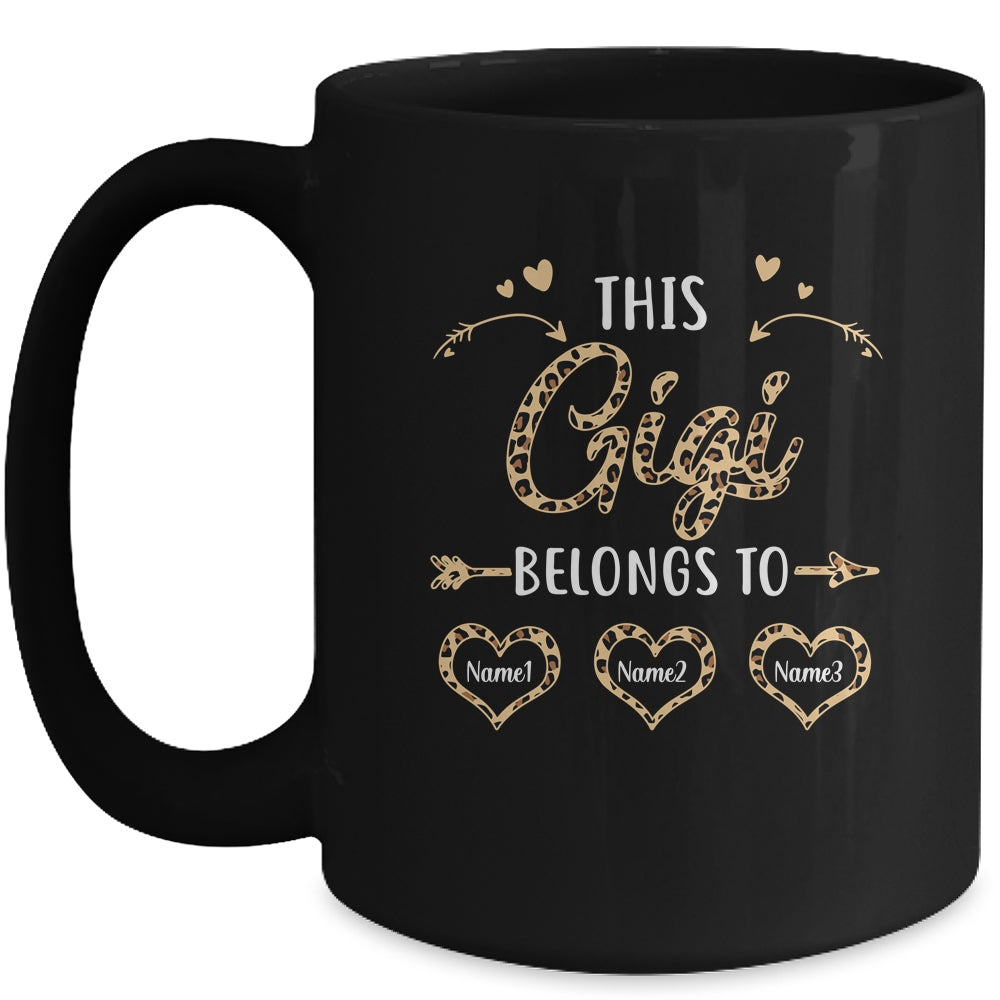 Personalized This Gigi Belongs To Kids Custom Gigi With Kid's Name Leopard For Women Mothers Day Birthday Christmas Mug | teecentury