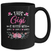 Personalized This Gigi Is Blessed With Kids Custom Gigi With Grandkid's Name Flower For Women Mothers Day Birthday Christmas Mug | teecentury