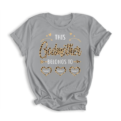 Personalized This Godmother Belongs To Kids Custom Godmother With Kid's Name Leopard For Women Mothers Day Birthday Christmas Shirt & Tank Top | teecentury