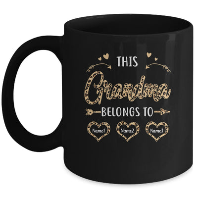 Personalized This Grandma Belongs To Kids Custom Grandma With Kid's Name Leopard For Women Mothers Day Birthday Christmas Mug | teecentury