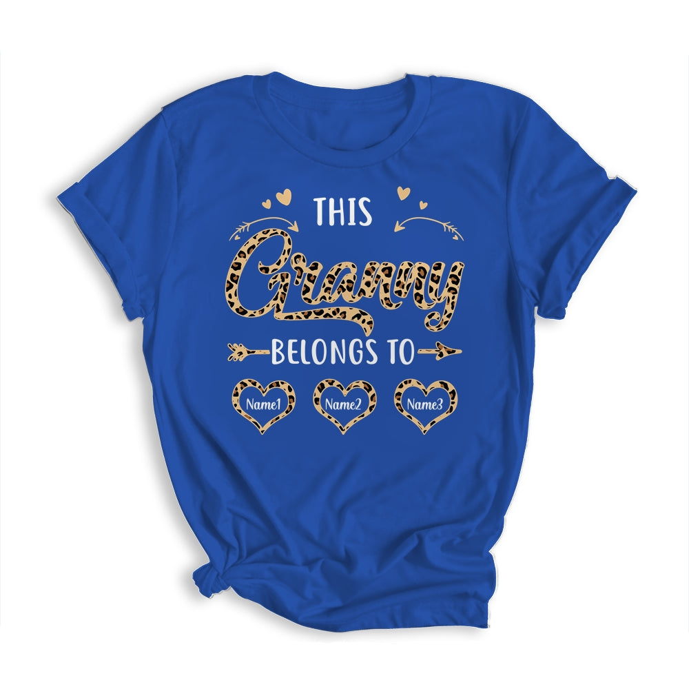 Personalized This Granny Belongs To Kids Custom Granny With Kid's Name Leopard For Women Mothers Day Birthday Christmas Shirt & Tank Top | teecentury