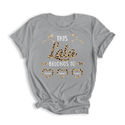 Personalized This Lala Belongs To Kids Custom Lala With Kid's Name Leopard For Women Mothers Day Birthday Christmas Shirt & Tank Top | teecentury