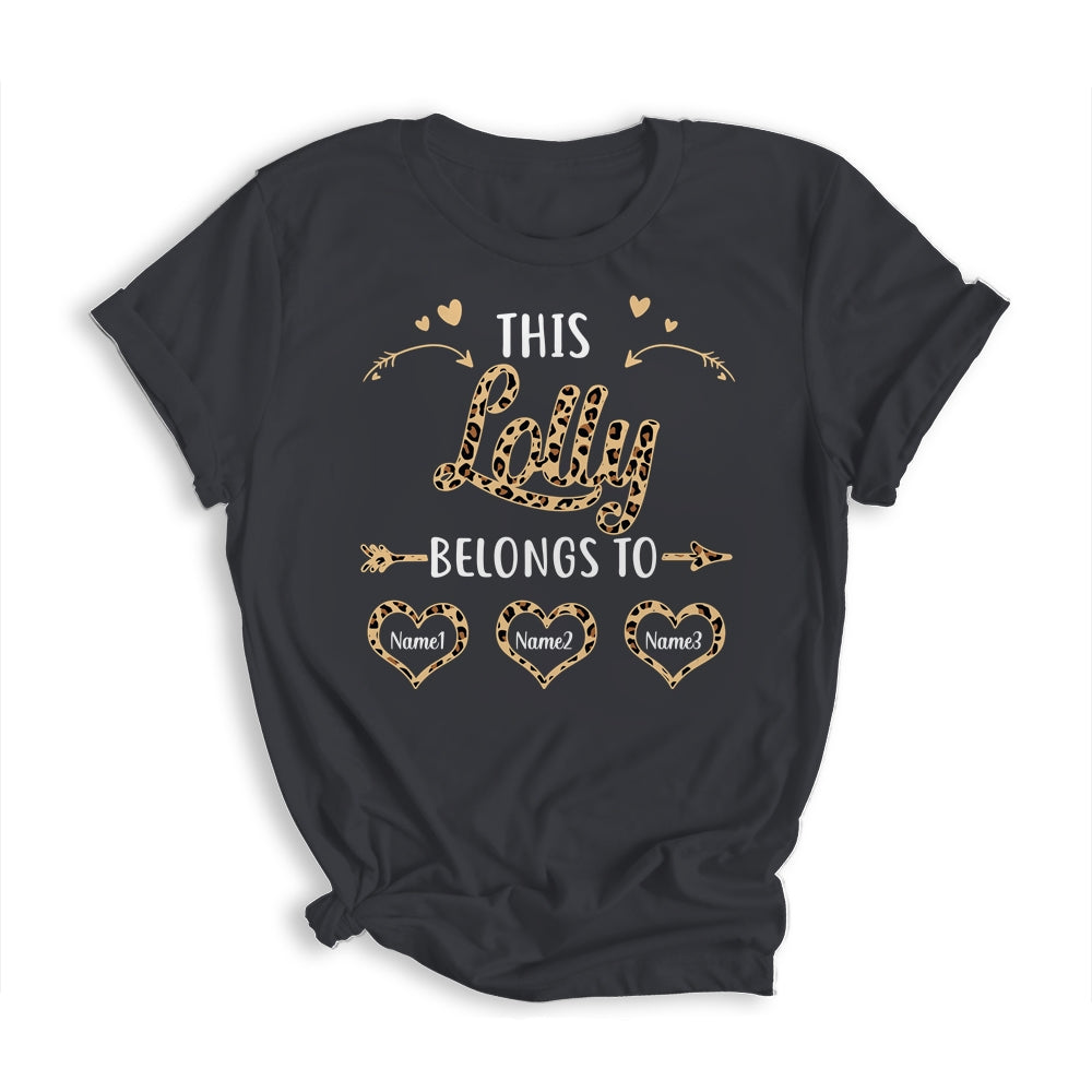 Personalized This Lolly Belongs To Kids Custom Lolly With Kid's Name Leopard For Women Mothers Day Birthday Christmas Shirt & Tank Top | teecentury
