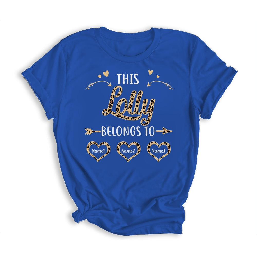 Personalized This Lolly Belongs To Kids Custom Lolly With Kid's Name Leopard For Women Mothers Day Birthday Christmas Shirt & Tank Top | teecentury