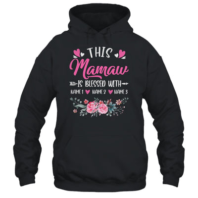 Personalized This Mamaw Is Blessed With Kids Custom Mamaw With Grandkid's Name Flower For Women Mothers Day Birthday Christmas Shirt & Tank Top | teecentury