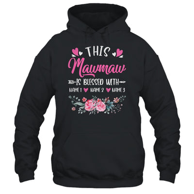 Personalized This Mawmaw Is Blessed With Kids Custom Mawmaw With Grandkid's Name Flower For Women Mothers Day Birthday Christmas Shirt & Tank Top | teecentury