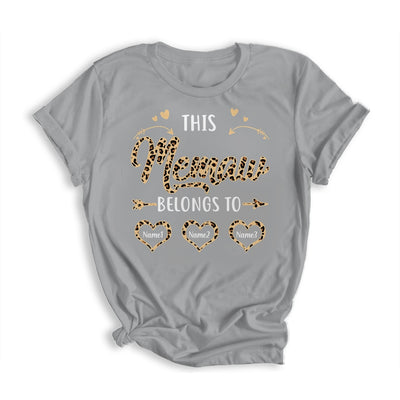 Personalized This Memaw Belongs To Kids Custom Memaw With Kid's Name Leopard For Women Mothers Day Birthday Christmas Shirt & Tank Top | teecentury
