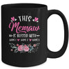 Personalized This Memaw Is Blessed With Kids Custom Memaw With Grandkid's Name Flower For Women Mothers Day Birthday Christmas Mug | teecentury