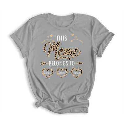 Personalized This Meme Belongs To Kids Custom Meme With Kid's Name Leopard For Women Mothers Day Birthday Christmas Shirt & Tank Top | teecentury