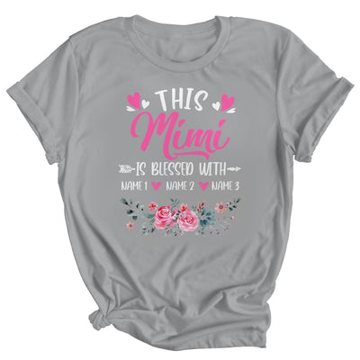 Personalized This Mimi Is Blessed With Kids Custom Mimi With Grandkid's Name Flower For Women Mothers Day Birthday Christmas Shirt & Tank Top | teecentury