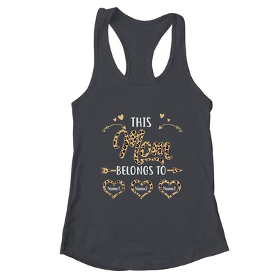 Personalized This Mom Belongs To Kids Custom Mom With Kid's Name Leopard For Women Mothers Day Birthday Christmas Shirt & Tank Top Shirt & Tank Top | teecentury