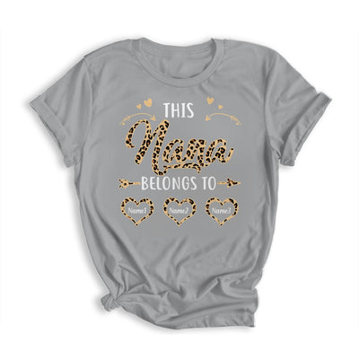 Personalized This Nana Belongs To Kids Custom Nana With Kid's Name Leopard For Women Mothers Day Birthday Christmas Shirt & Tank Top | teecentury