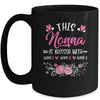 Personalized This Nonna Is Blessed With Kids Custom Nonna With Grandkid's Name Flower For Women Mothers Day Birthday Christmas Mug | teecentury