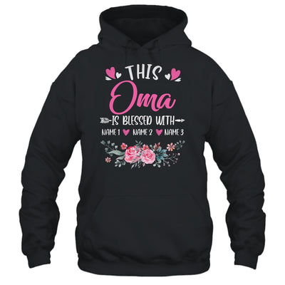 Personalized This Oma Is Blessed With Kids Custom Oma With Grandkid's Name Flower For Women Mothers Day Birthday Christmas Shirt & Tank Top | teecentury