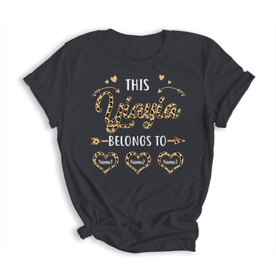 Personalized This Yiayia Belongs To Kids Custom Yiayia With Kid's Name Leopard For Women Mothers Day Birthday Christmas Shirt & Tank Top | teecentury