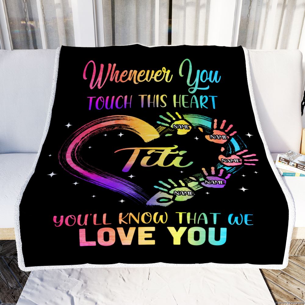 Personalized Titi Blanket From Niece Nephew We Love You Kids Titi Birthday Mothers Day Christmas Customized Bed Fleece Throw Blanket | teecentury
